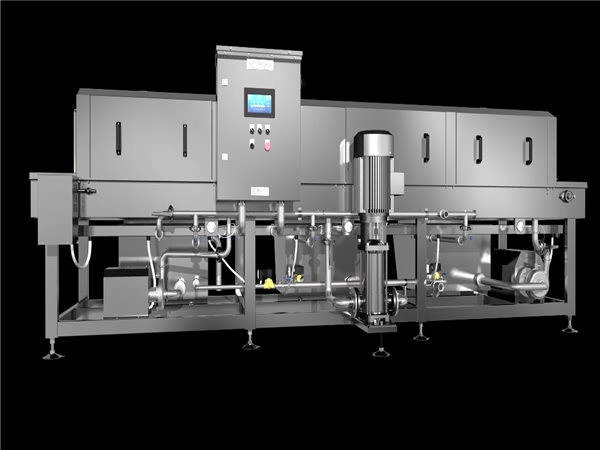 洗筐机_料盘清洗机_洗包装袋清洗风干流水线_周转箱筐清洗机